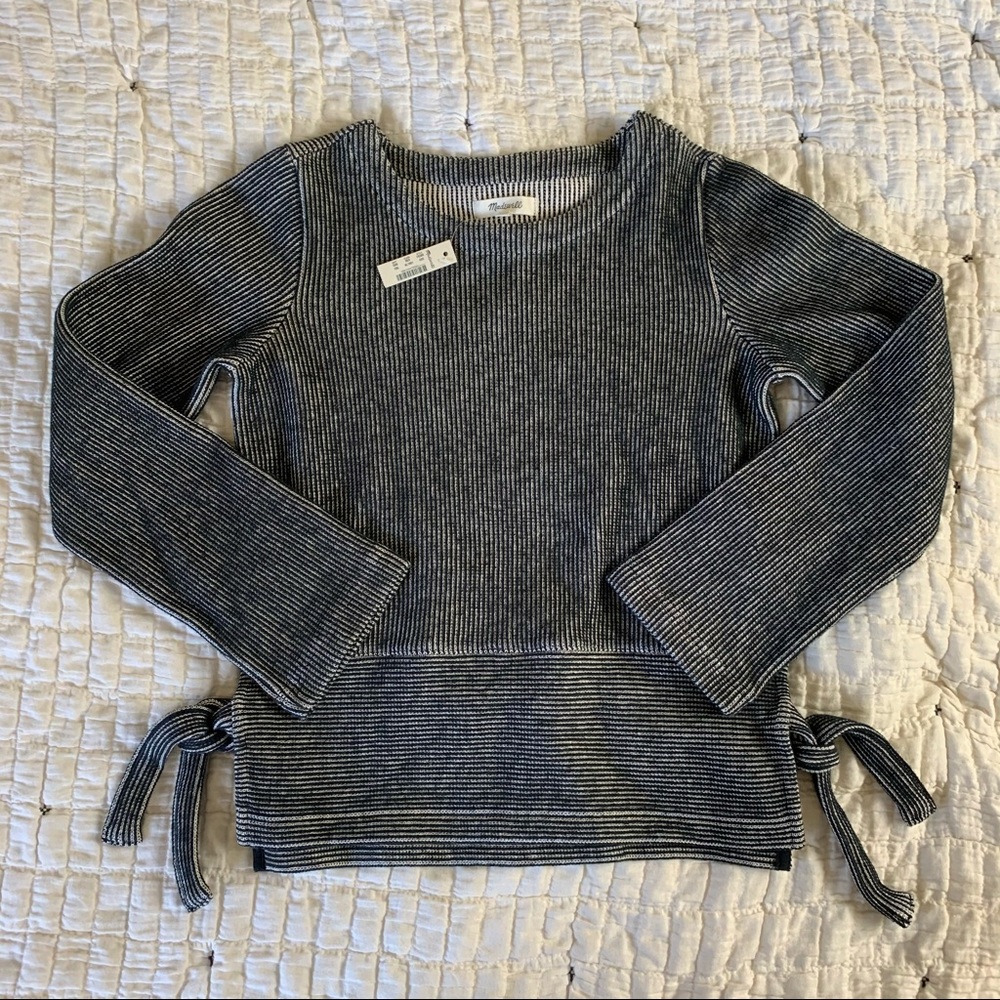 NWT Madewell French Rib Side-Tie Pullover - Picture 12 of 13